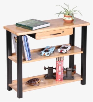 Bookshelf Table With Drawer, Ash - Table