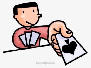 Man Playing Cards Royalty Free Vector Clip Art Illustration - Pessoa Jogando Carta Png