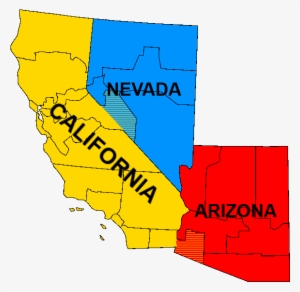 Map Of Sierra - California Nevada And Arizona Map