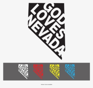 God Loves Nevada Vinyl Window Decal - Nevada T-shirt