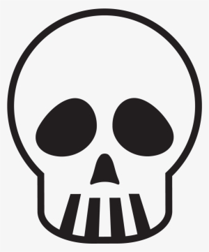 Skull With Pouty Eyes - Skull Decal Transparent