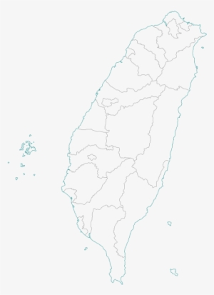 Taiwan Political Division Svg Map - Taiwan Map Grey Png