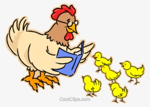 Mother Hen With Chicks Royalty Free Vector Clip Art - Poule Et Poussins Dessin