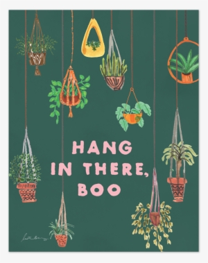 Hang In There Boo Art Print By Justina Blakeney® - Hang In There Boo Plants