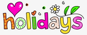 Holidays Typography Free Library - School Holidays Clipart