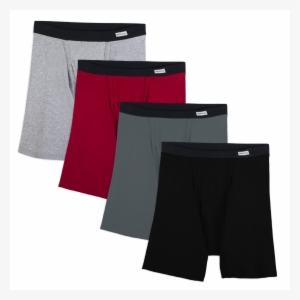Big Men's Soft Covered Waistband Boxer Briefs, 4 Pack - Fruit Of The Loom Men's Boxer Briefs