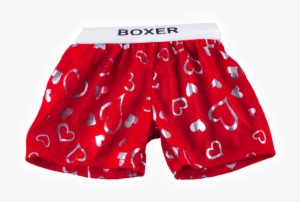 Red Heart Boxers - Red Satin Heart Boxer Teddy Bear Clothes Fit 36cm -