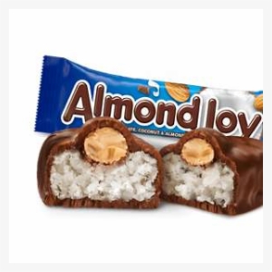 Almond Joy Candy Bar Cut To Show Coconut And Almond - Almond Joy