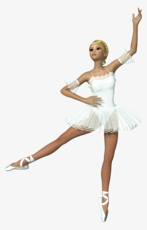 3d White Ballerina Free Clipart - Transparent Ballerina