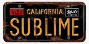 California License Plate Black Sublime Polyvore Moodboard - Sublime License Plate