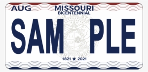 Missouri Bicentennial License Plate