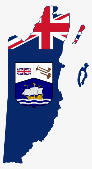 Flag Map Of British Honduras (1919 - Map Of Belize With Their Flag