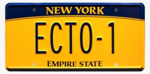 Ecto-1 Prop Plate Movie Memorabilia From The 2016 Movie - Ghostbusters Ecto 1 License Plate