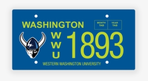 Image Of License Plate - Western Washington University Viking