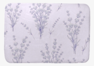 Seamless Pattern Of Lavender Flowers On A Gray Background - Tree