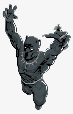 Drawing Superheroes Pen - Black Panther In Cartoon
