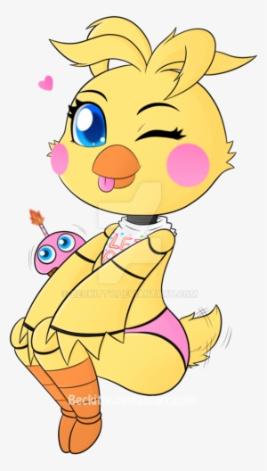 Fnaf Gift Cute Toy Chica Drawings Transparent Png 743x1075