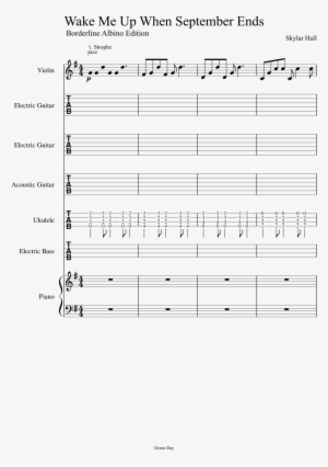 Wake Me Up When September Ends Sheet Music Composed - Sheet Music