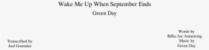 Wake Me Up When September Ends Sheet Music Composed - Document