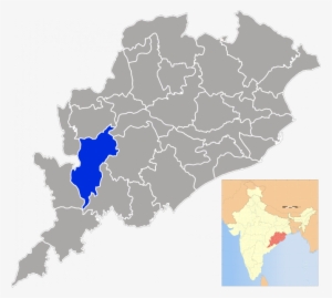 Map/district Court In India - Jharsuguda In Odisha Map