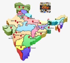City Guide Map - Distribution Of Diamond In India