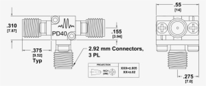 Pd-0040 Power Divider Package Diagram - Package Diagram