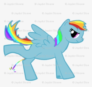 Rainbow Pony Peeing Back - Rainbow Dash
