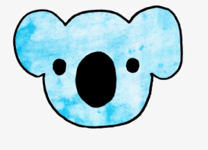 Blue Watercolor Koala - Overly Happy