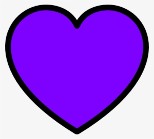 Clip Art Black And White Download Heart Clip Art At - Purple Heart