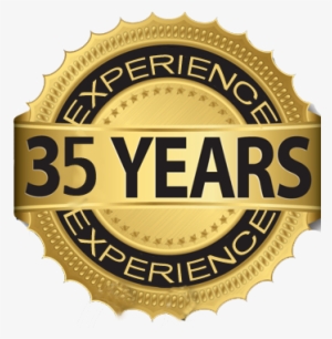 35 Years Experience Emblem - Celebrating 25 Years Anniversary