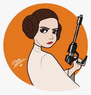 Cartoon Princess Leia Png - Leia Organa Rebel Princess Fanart