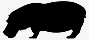 Image Black And White Library Clipart Hippo - Portable Network Graphics