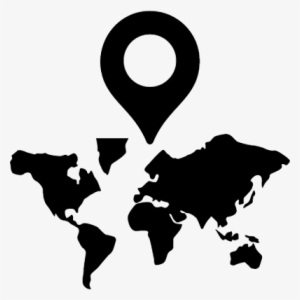 World Map With A Placeholder Vector - World Map Logos