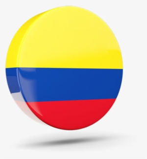 Illustration Of Flag Of Colombia - Colombia Round Flag Png