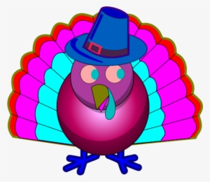 Colorful Turkey - Pink Turkey Clip Art