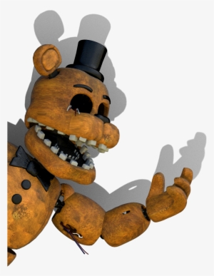 Renderpeeking Withered Golden Freddy With Shadow Catcher - Golden Freddy Fnaf 2 Render