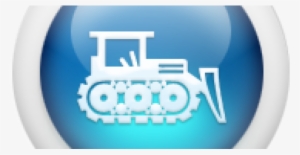 036325 3d Glossy Blue Orb Icon Transport Travel Tractor2 - Label