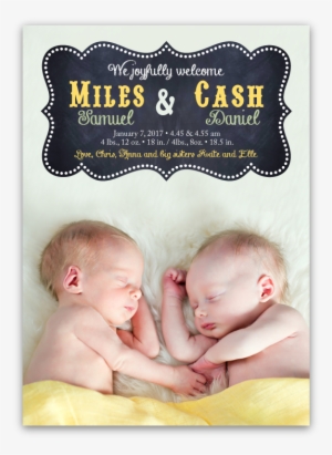 Chalkboard Frame Baby Announcement - Twins On The Doorstep (mills & Boon Cherish) (forever,