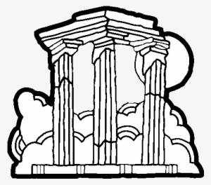 Temple Of Olympian Zeus Coloring Page - Templo De Zeus Para Colorear