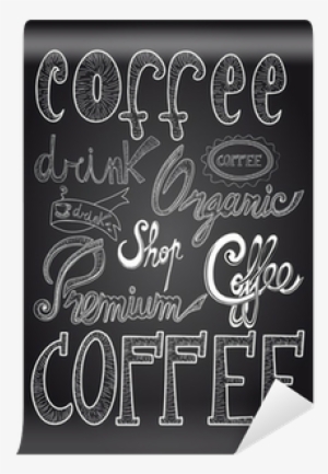 Coffee Chalkboard Illustration Wall Mural