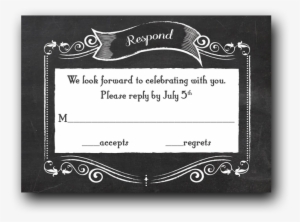 Chalkboard Ribbon - Envelope