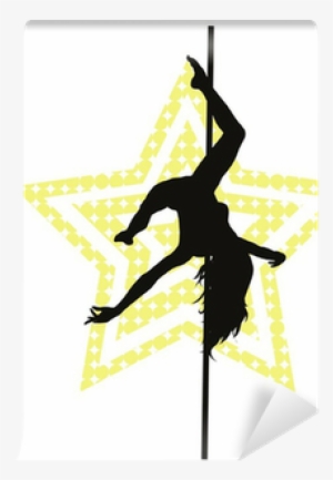 Pole Dancer Woman On Star Background - Wakeboarding