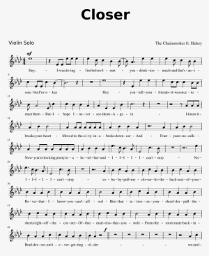 Closer Sheet Music Composed By The Chainsmoker Ft - Daddy Yankee Dura Piano Partitura