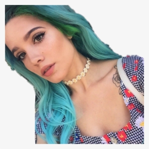 Aesthetic Halsey Tumblr Freetoedit - Girl Singer With Blue Hair