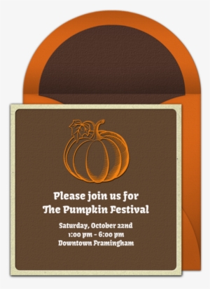 Pumpkin Outline Online Invitation - Halloween