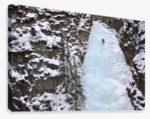Woman Ice Climber Ascends A Large Icefall In Southcentral - Woman Ice Climber Ascends A Large Icefall