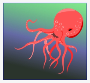 Octopus Kraken Cartoon Drawing - Clip Art