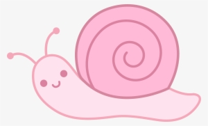 Mollusc Clipart Cute Cartoon - Pink Snail Cartoon