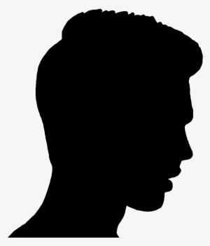 Profile Silhouette Of Young Man - Man Face Silhouette Png