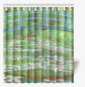 Monet Japanese Bridge Water Lily Pond Shower Curtain